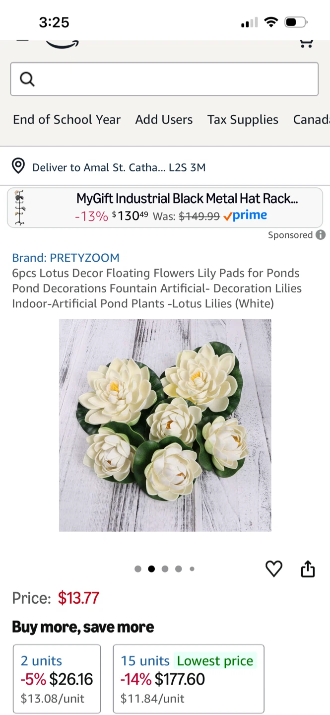 PRETYZOOM 6pcs Artificial Lotus Flowers Lily Pads