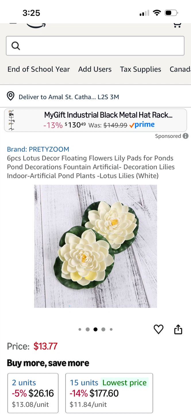 PRETYZOOM 6pcs Artificial Lotus Flowers Lily Pads - photo 5