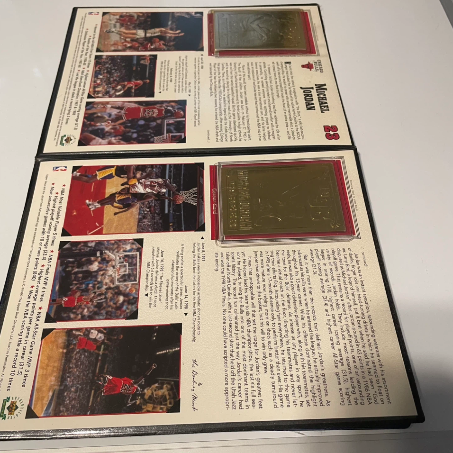 Michael Jordan 22KT Gold Rookie and Career Cards Set - photo 4