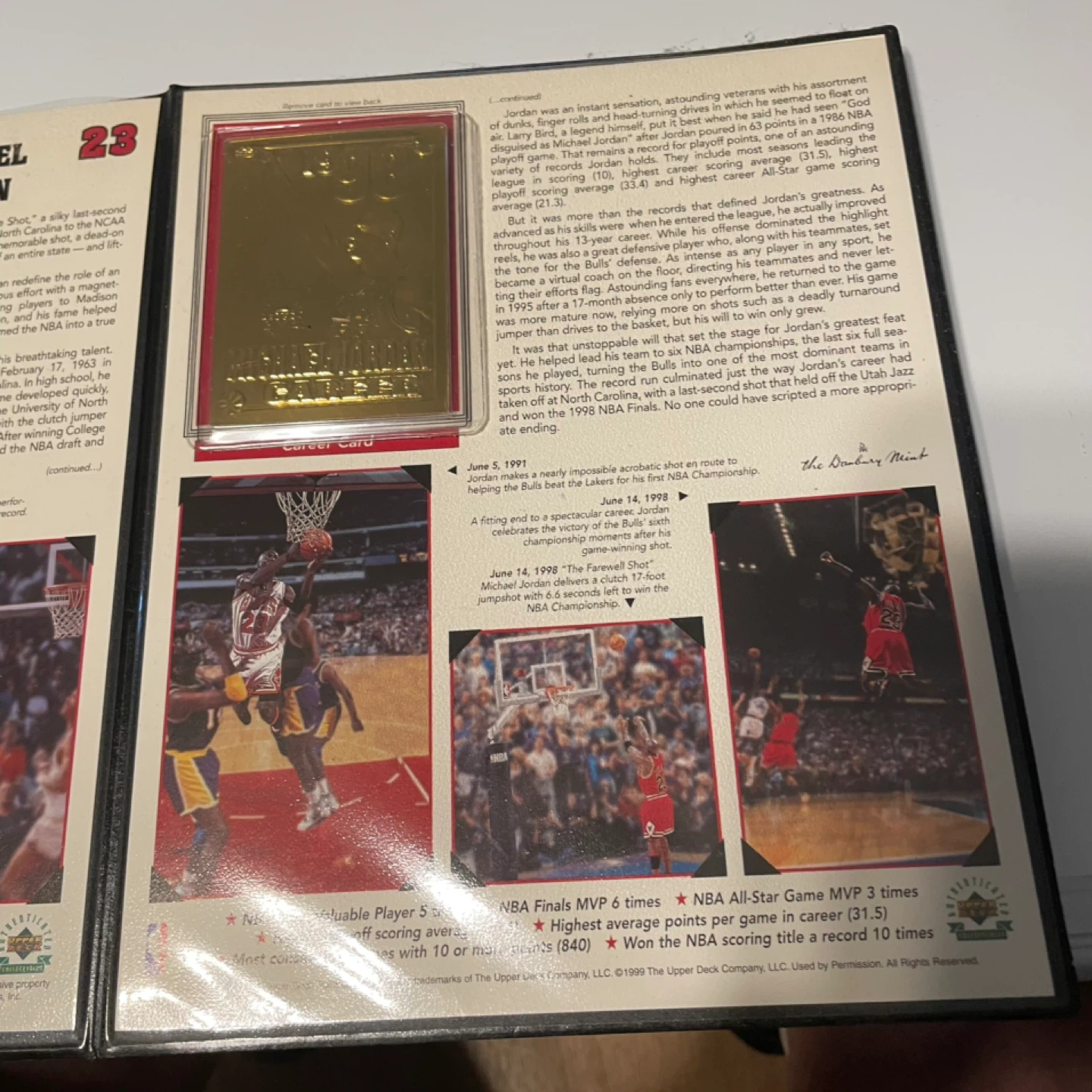 Michael Jordan 22KT Gold Rookie and Career Cards Set - photo 3