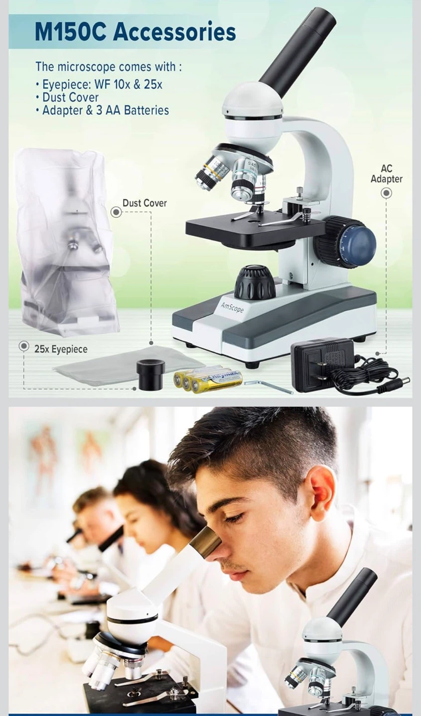 AmScope M150C-MS Compound Monocular Microscope - photo 2