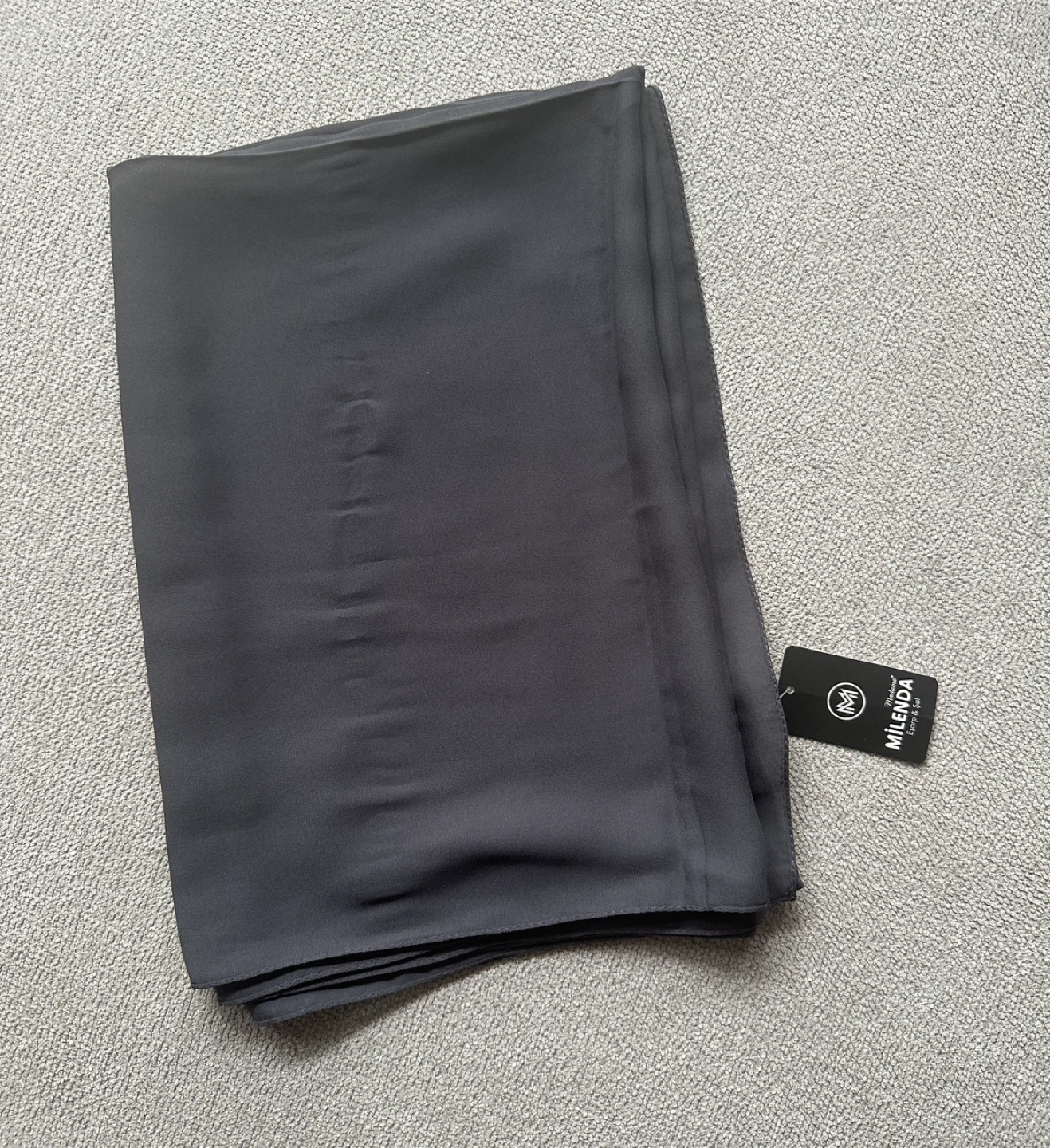 New with tags - Dark Grey Chiffon Scarf