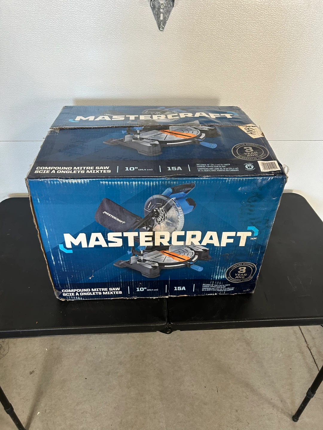 New Mastercraft 10 inch 15A Compound Mitre Saw