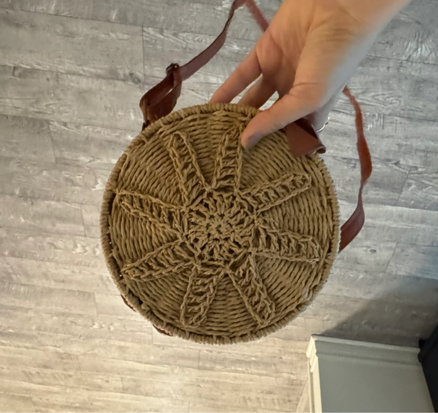 Straw Round Crossbody Bag - photo 2