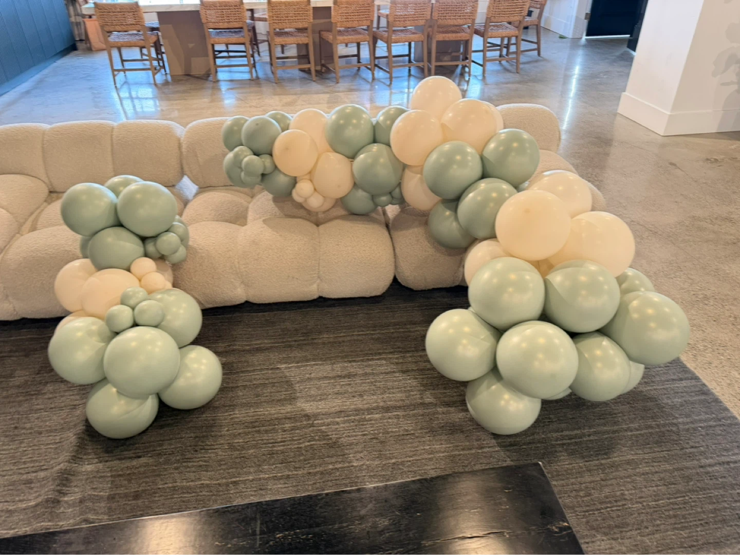 Sage Green and Cream Balloon Arch Garland