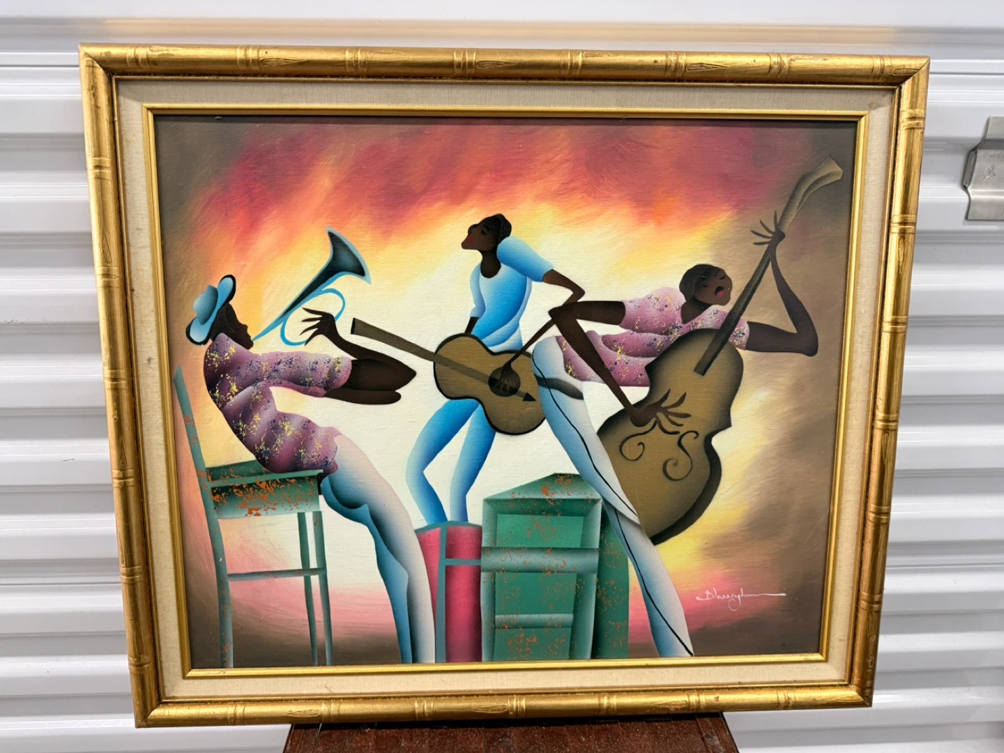 Vintage European Original Fred Blassingham-“Jazz Trio” - photo 2