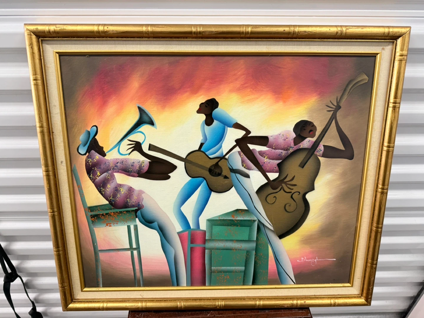 Vintage European Original Fred Blassingham-“Jazz Trio”