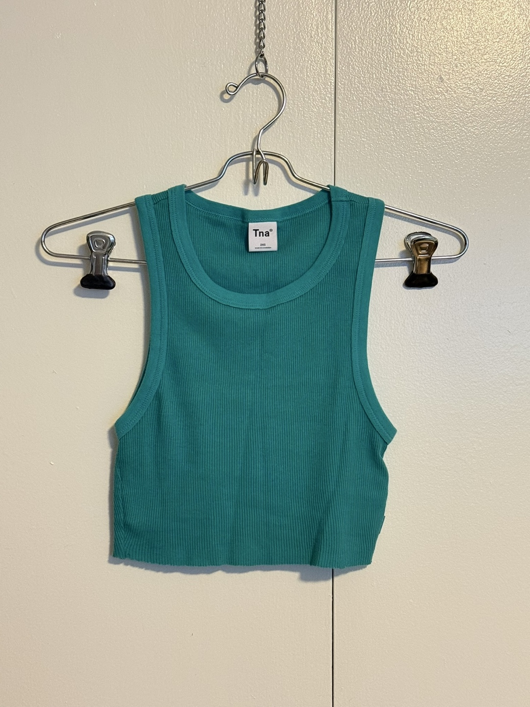 Tna Ribbed Tank Top - Teal - 2XS
