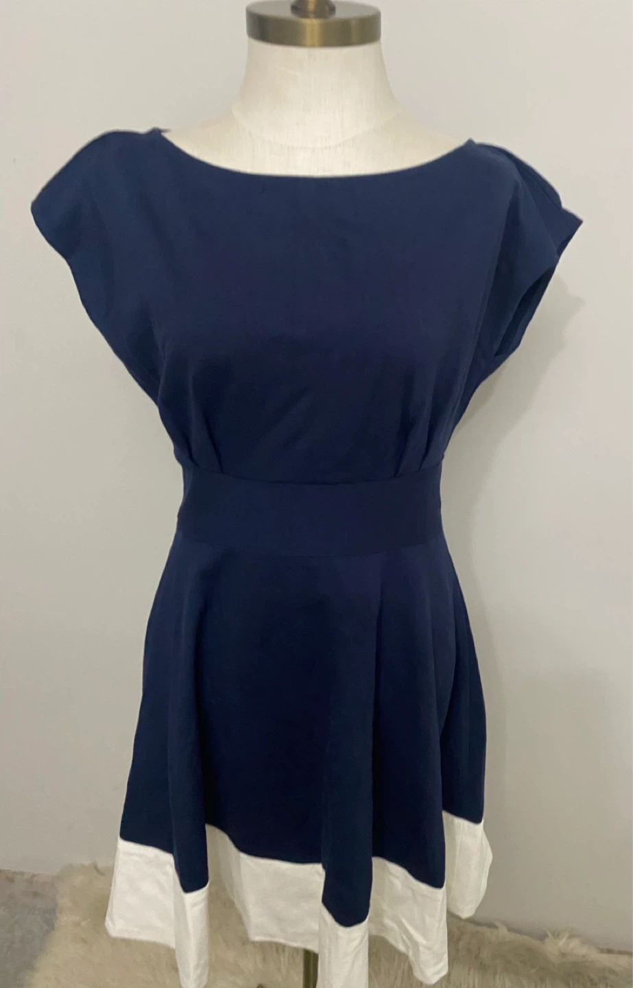 Kate Spade New York Navy & White Dress Size M