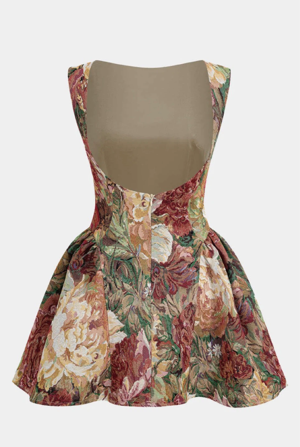 Jacquard Ruched Mini Sleeveless Dress - photo 2