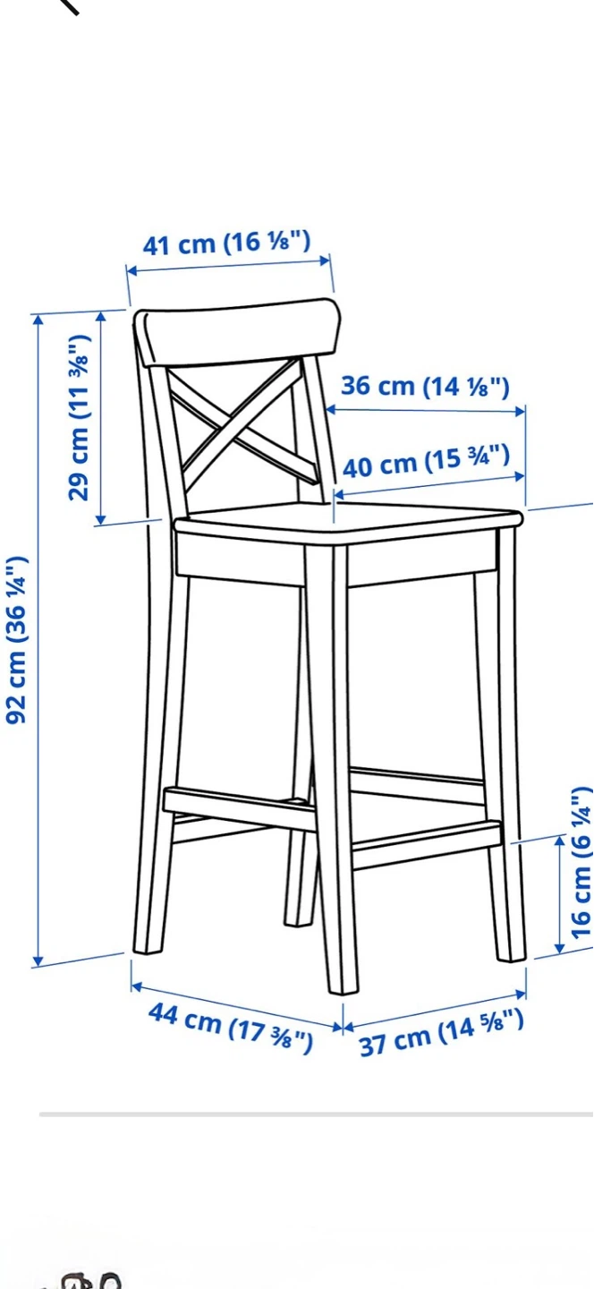 IKEA White Counter Stool with Padded Seat - photo 5
