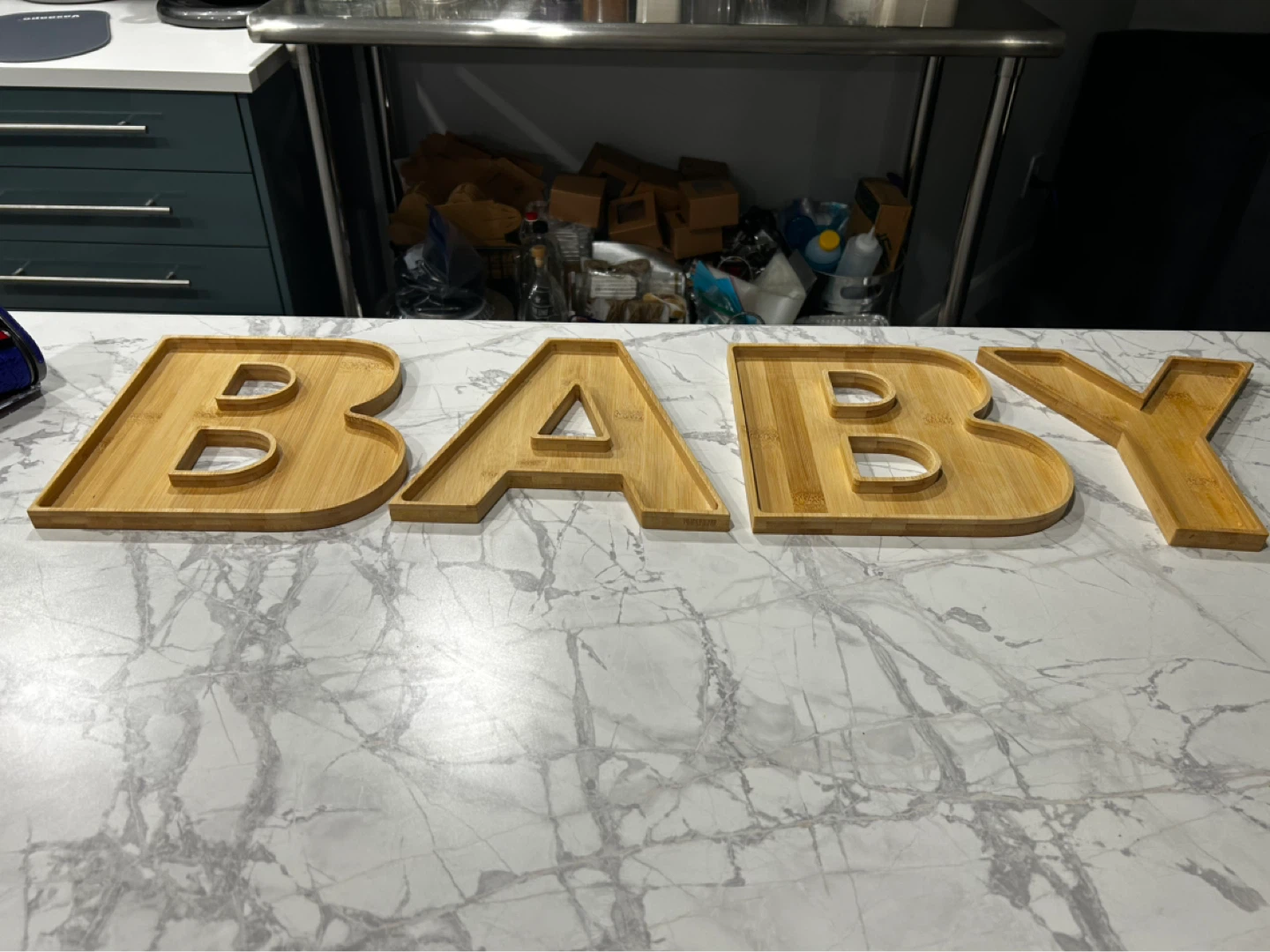 Bamboo Letter Trays - BABY