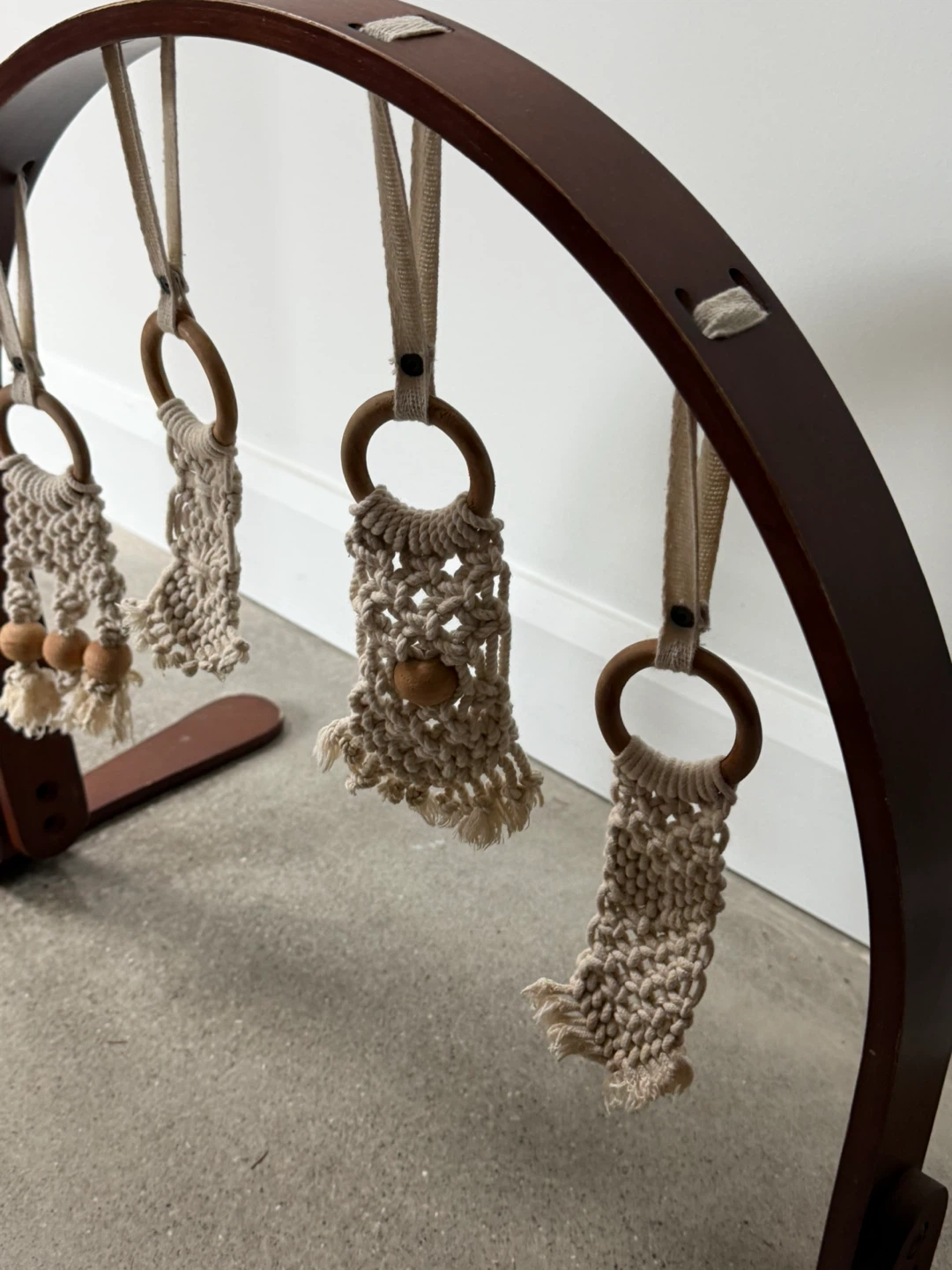 Finn + Emma Wooden Baby Gym with Macrame Toys - photo 2