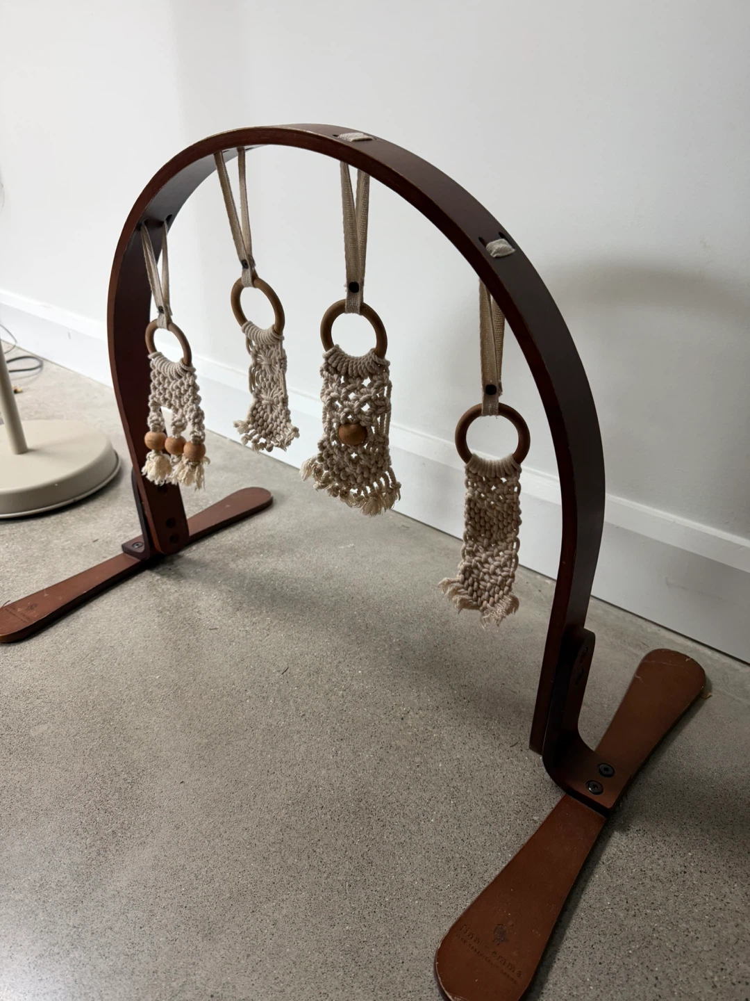 Finn + Emma Wooden Baby Gym with Macrame Toys