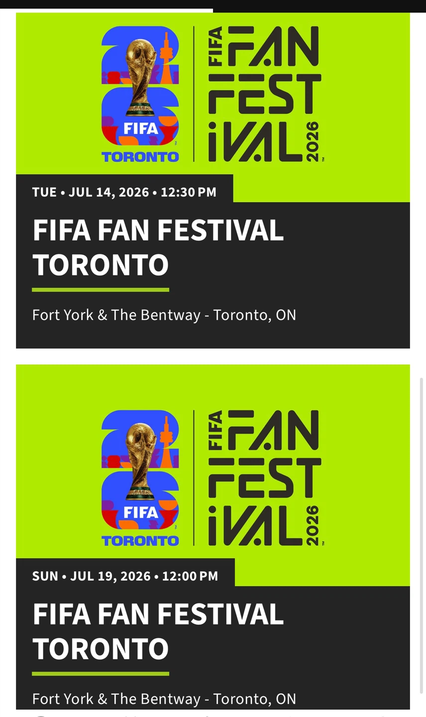 FIFA Fan Festival Toronto 2026 Tickets