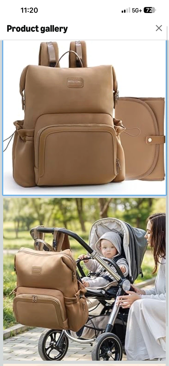 NEW! Miss Fong Diaper Backpack Bag - Brown - photo 3