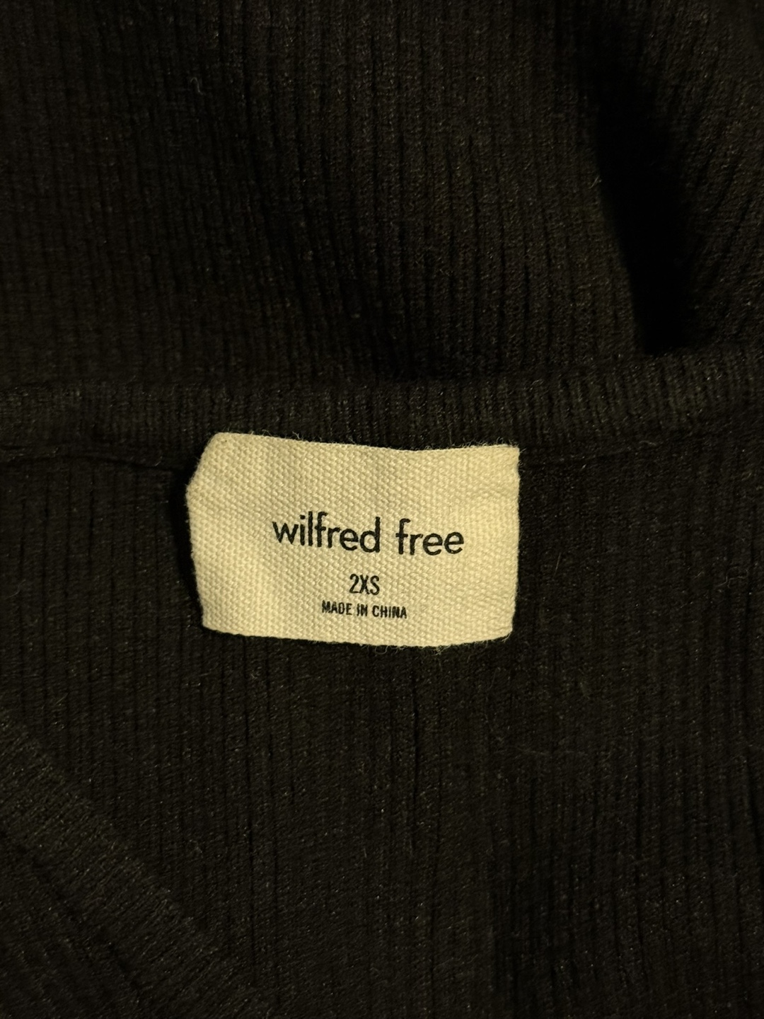 Wilfred Free Black Ribbed Cutout Dress - 2XS - photo 3