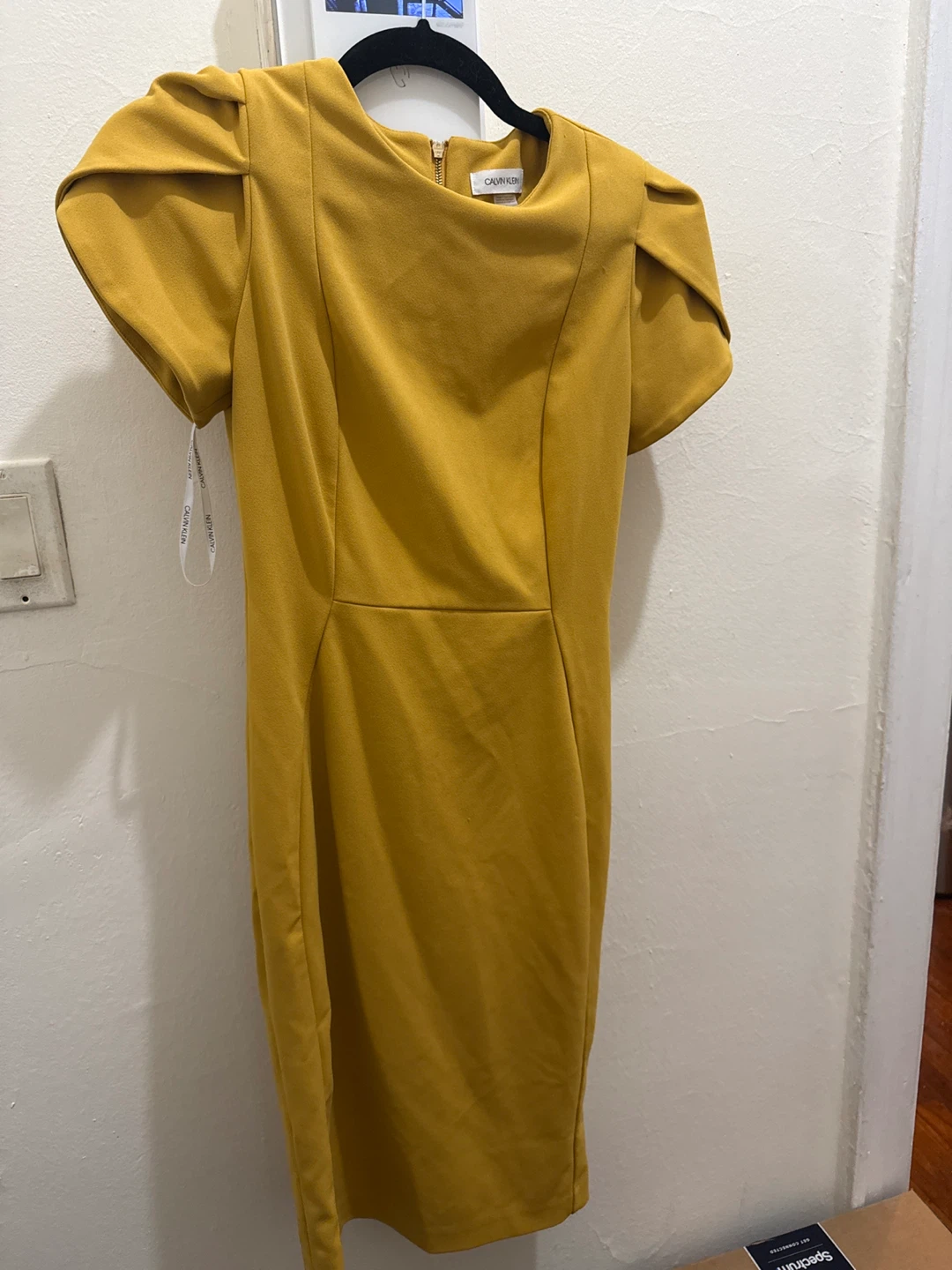 Calvin Klein Yellow Sheath Dress