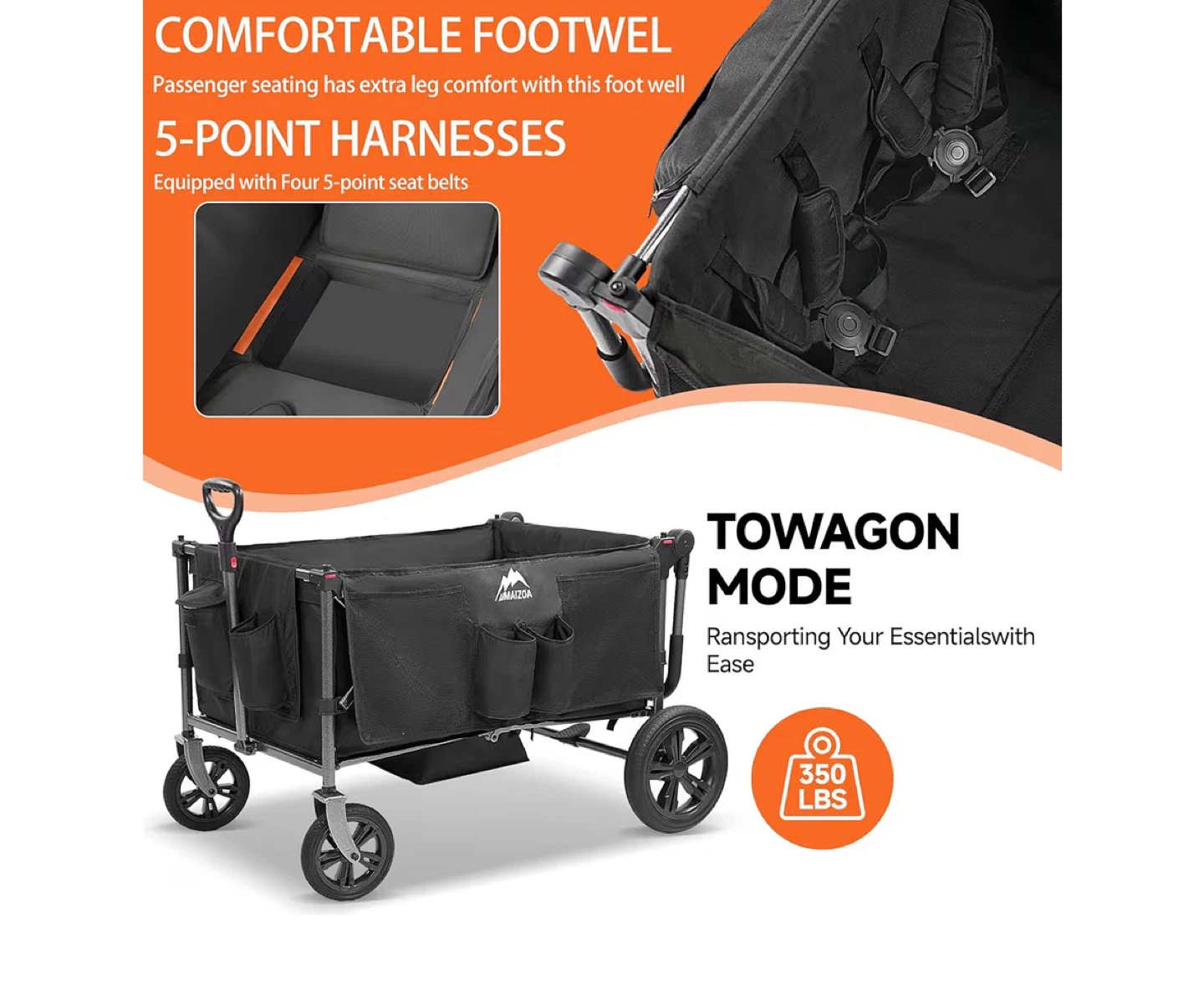 AMAIZOA 4-Seater Wagon with Canopy - photo 5