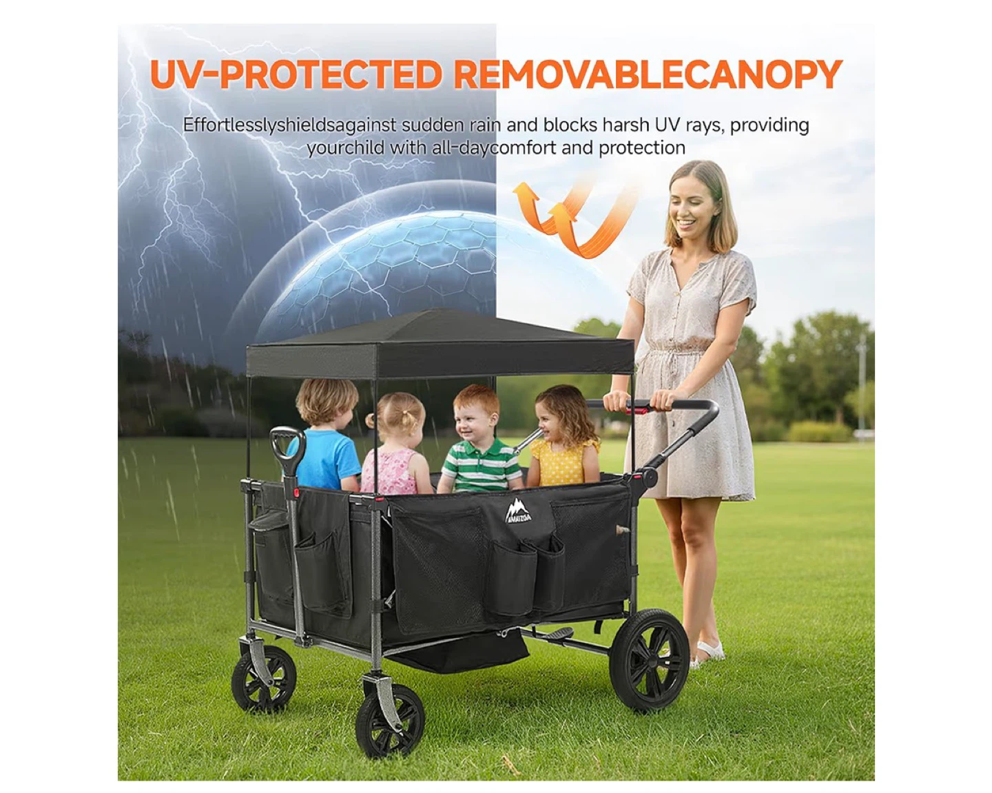 AMAIZOA 4-Seater Wagon with Canopy - photo 4