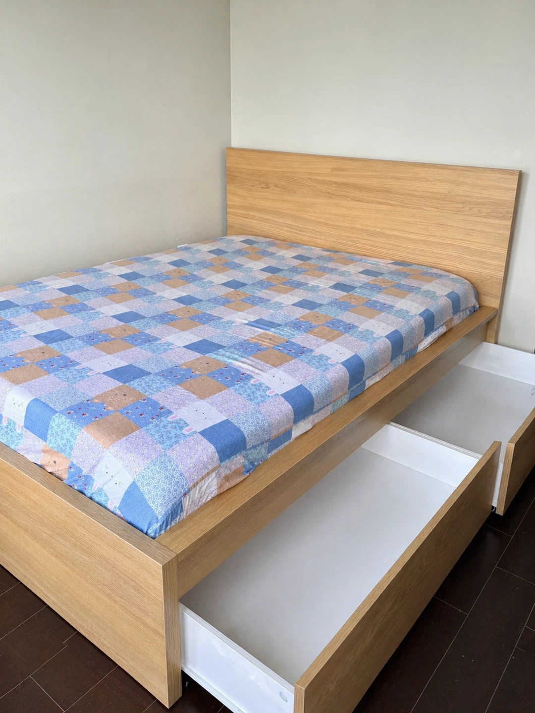 Queen Bed Frame with Storage Drawers