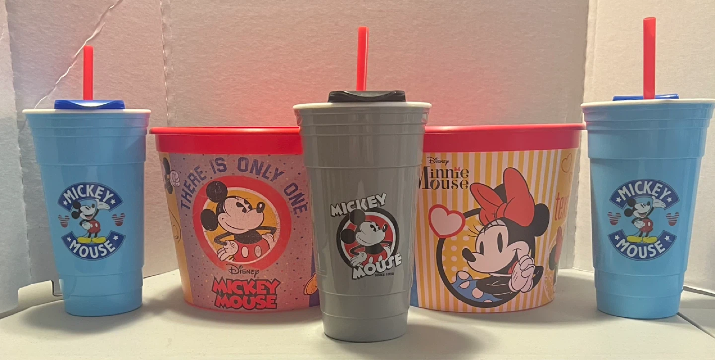 Disney Movie Night Set – 5 Piece Popcorn & Drink Bundle
