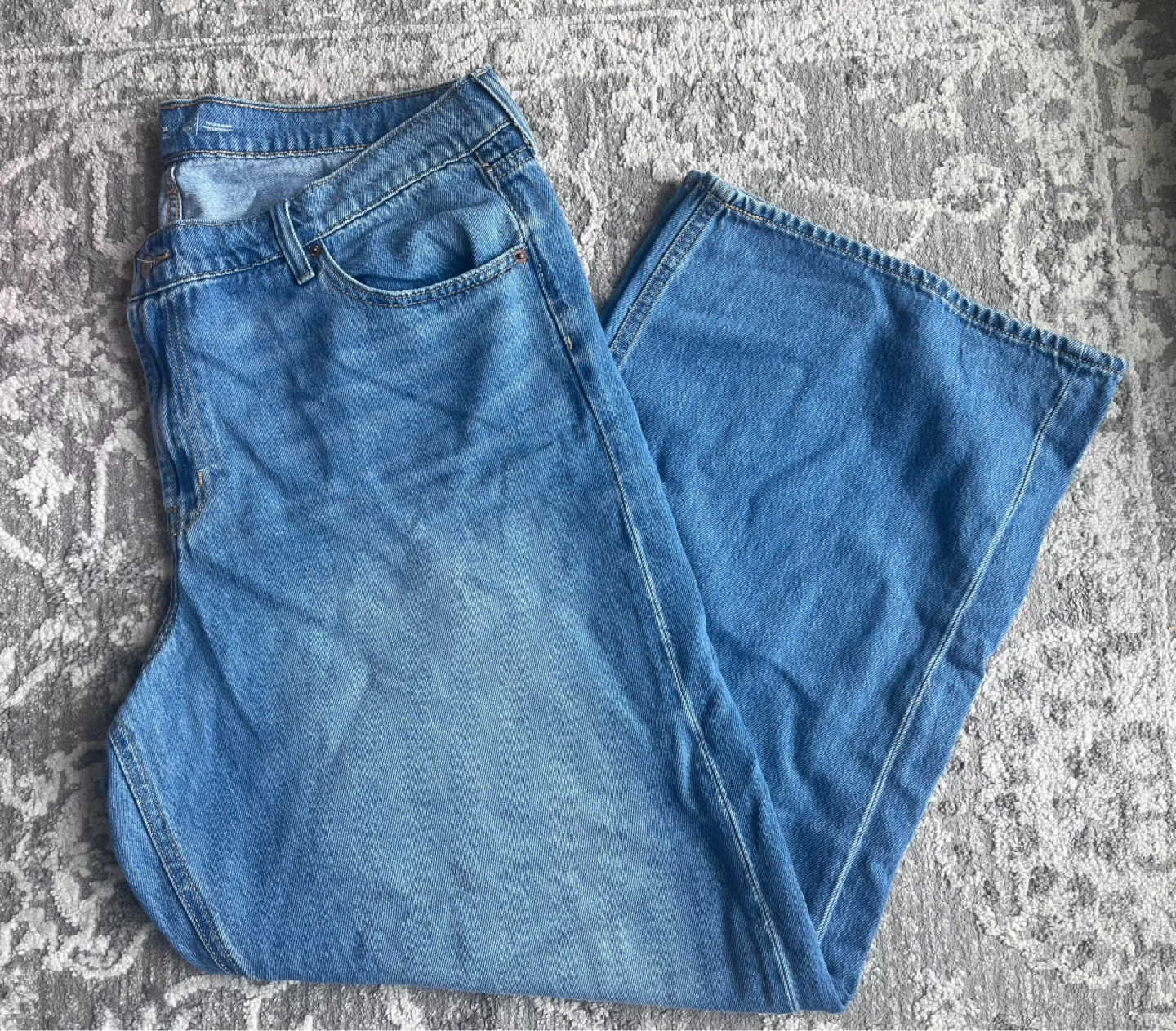 Old Navy Women's Blue Denim Jeans with Pink Cross Embellishments - photo 3