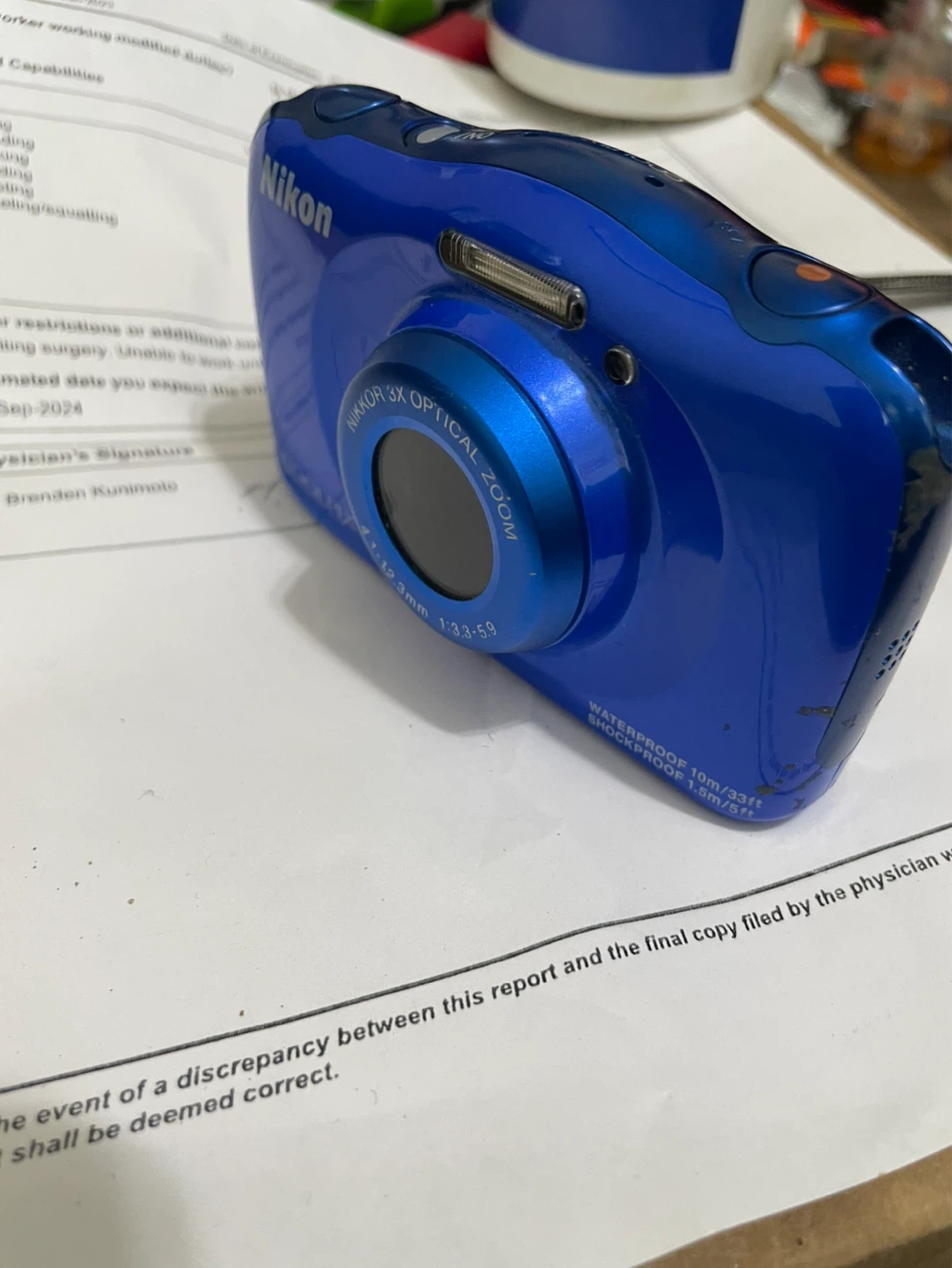 Nikon Coolpix S33 Blue Digital Camera