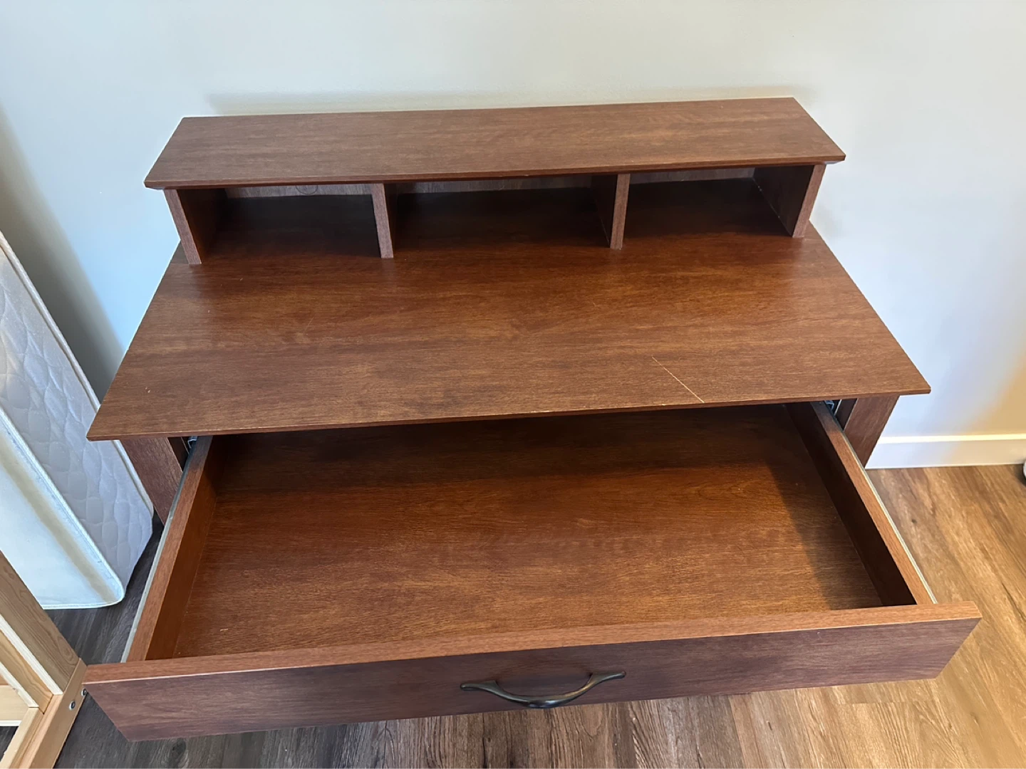 Wood Writing Desk with Hutch - photo 3