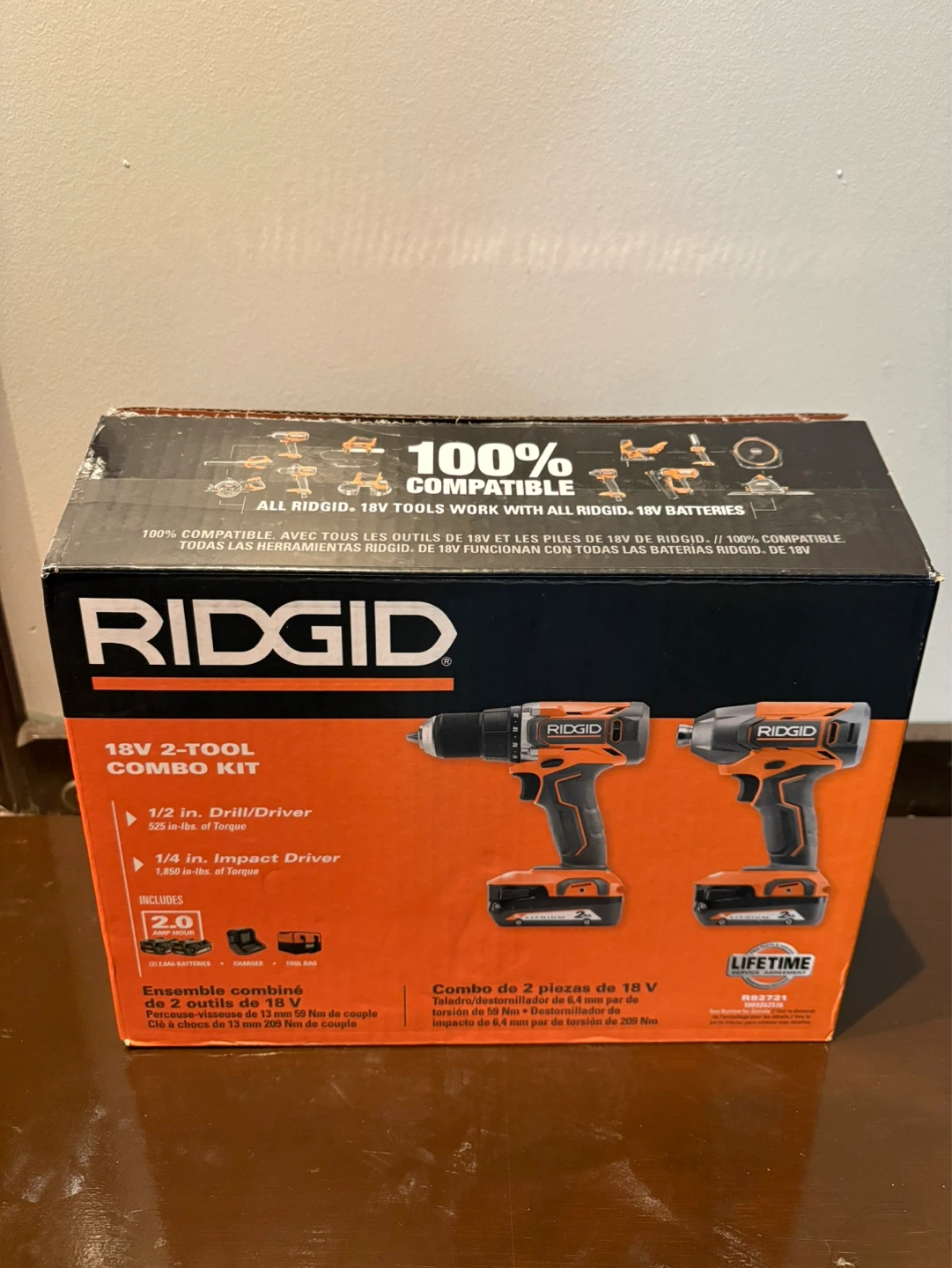 RIDGID 18V 2-Tool Combo Kit with Drill and Impact Driver - photo 2
