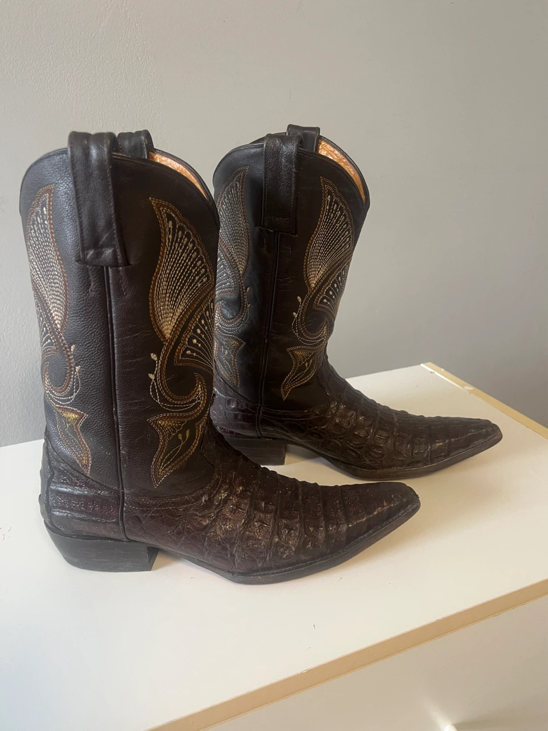 Dark Brown Crocodile Cowboy Boots - photo 2
