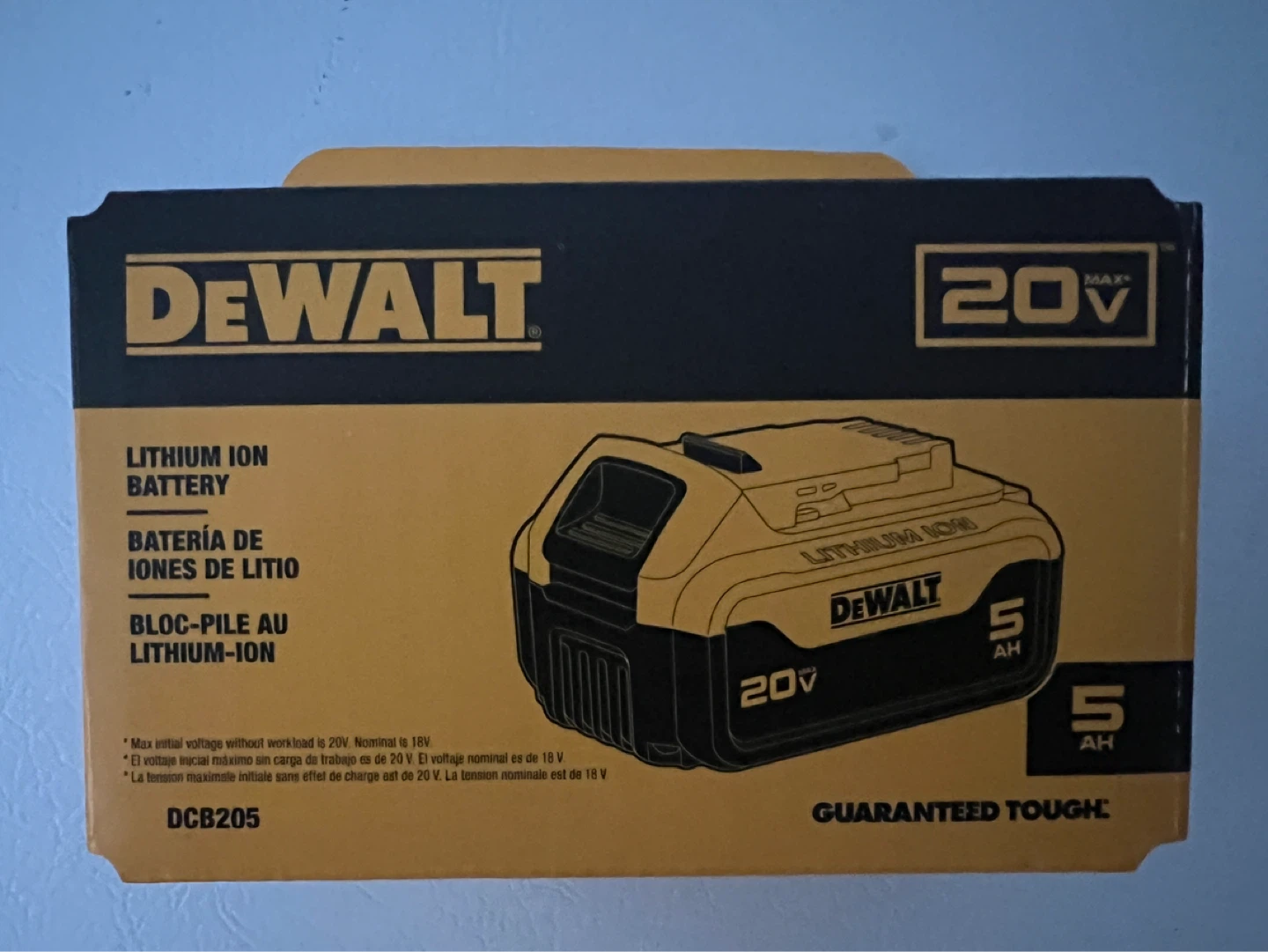 BNIB DEWALT 20V MAX 5.0 Ah Lithium Ion Battery
