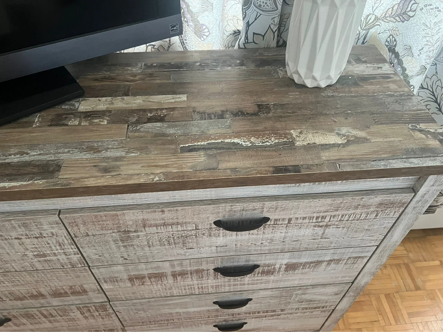 Farmhouse Style Wood Dresser and Bed Frame Set - photo 2