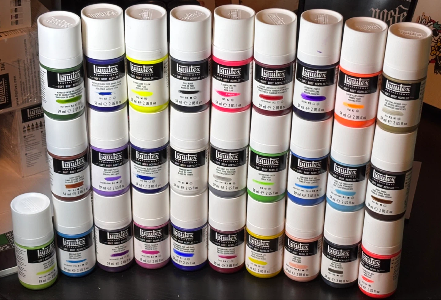 Liquitex® Professional Soft Body Acrylic Bottles 2oz. Lot of 28