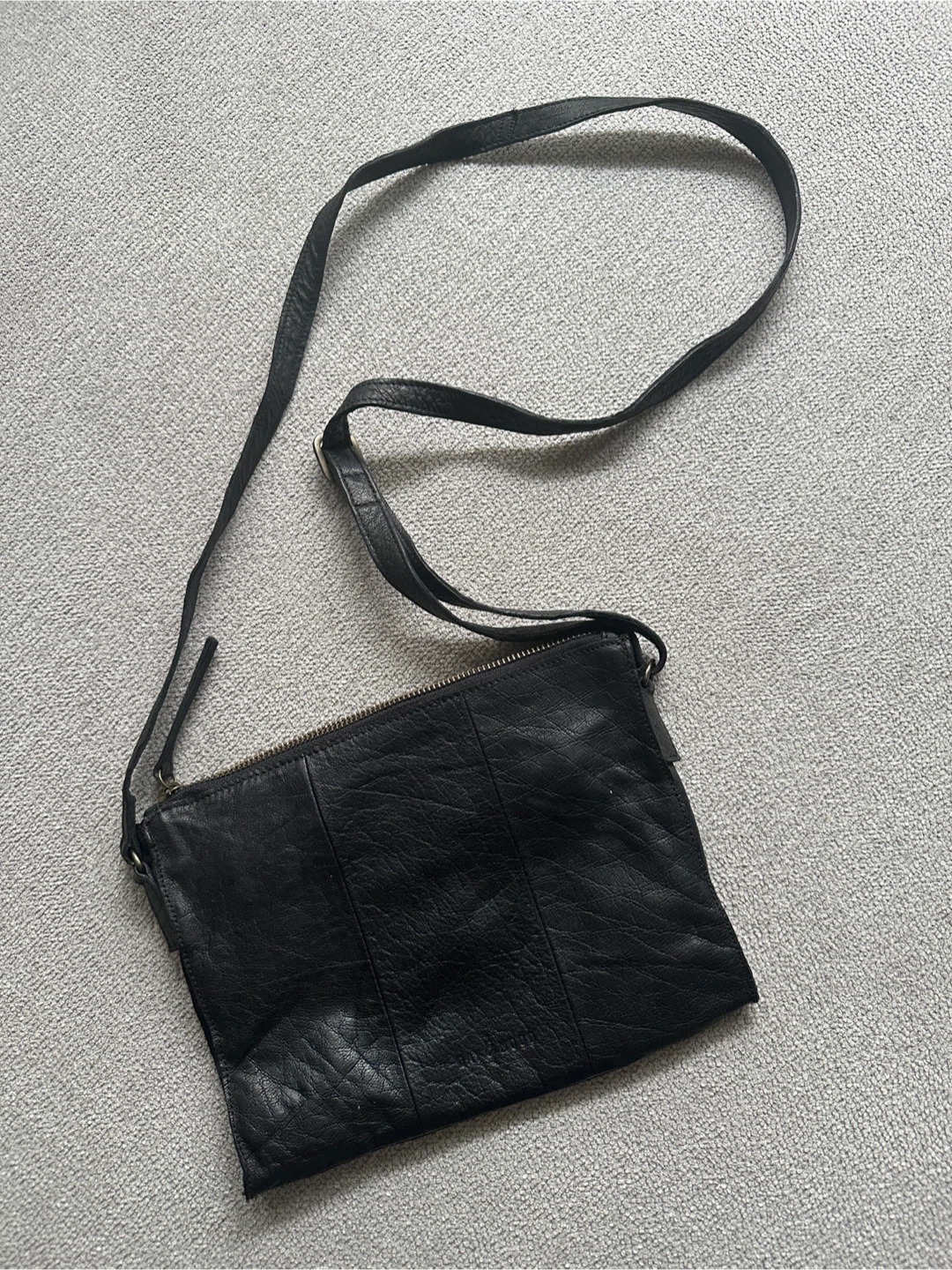 Black Leather Crossbody Bag