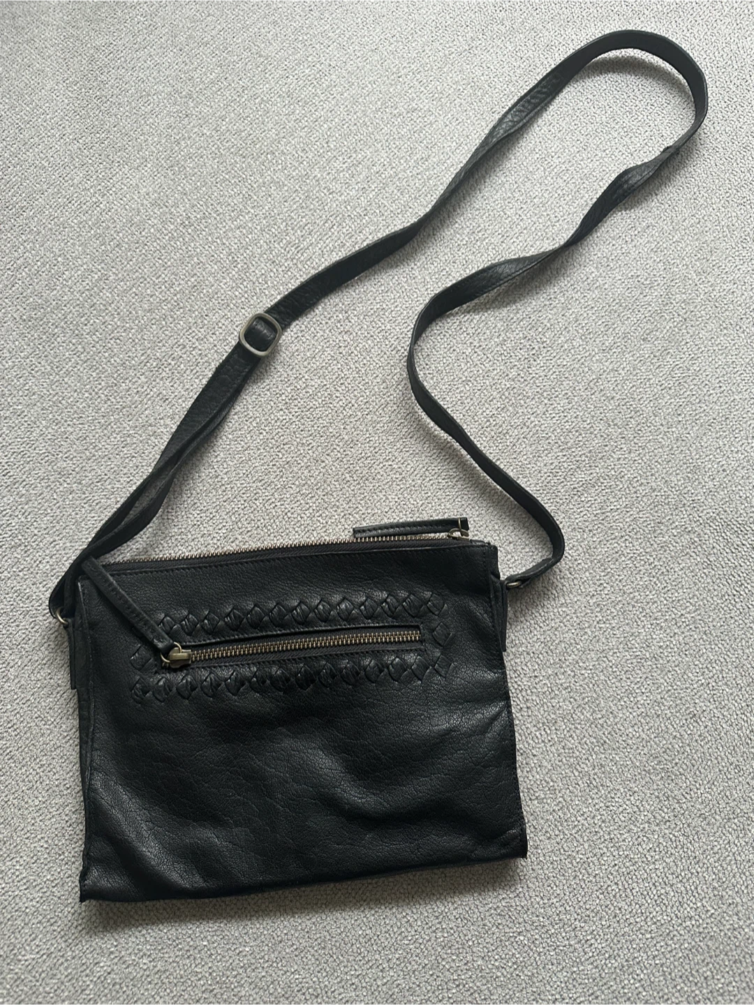 Black Leather Crossbody Bag - photo 2