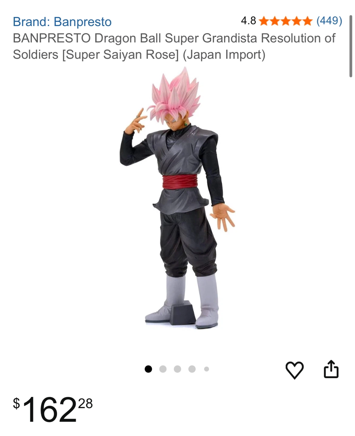 Dragon Ball Super Goku Black Rose Figure - photo 4