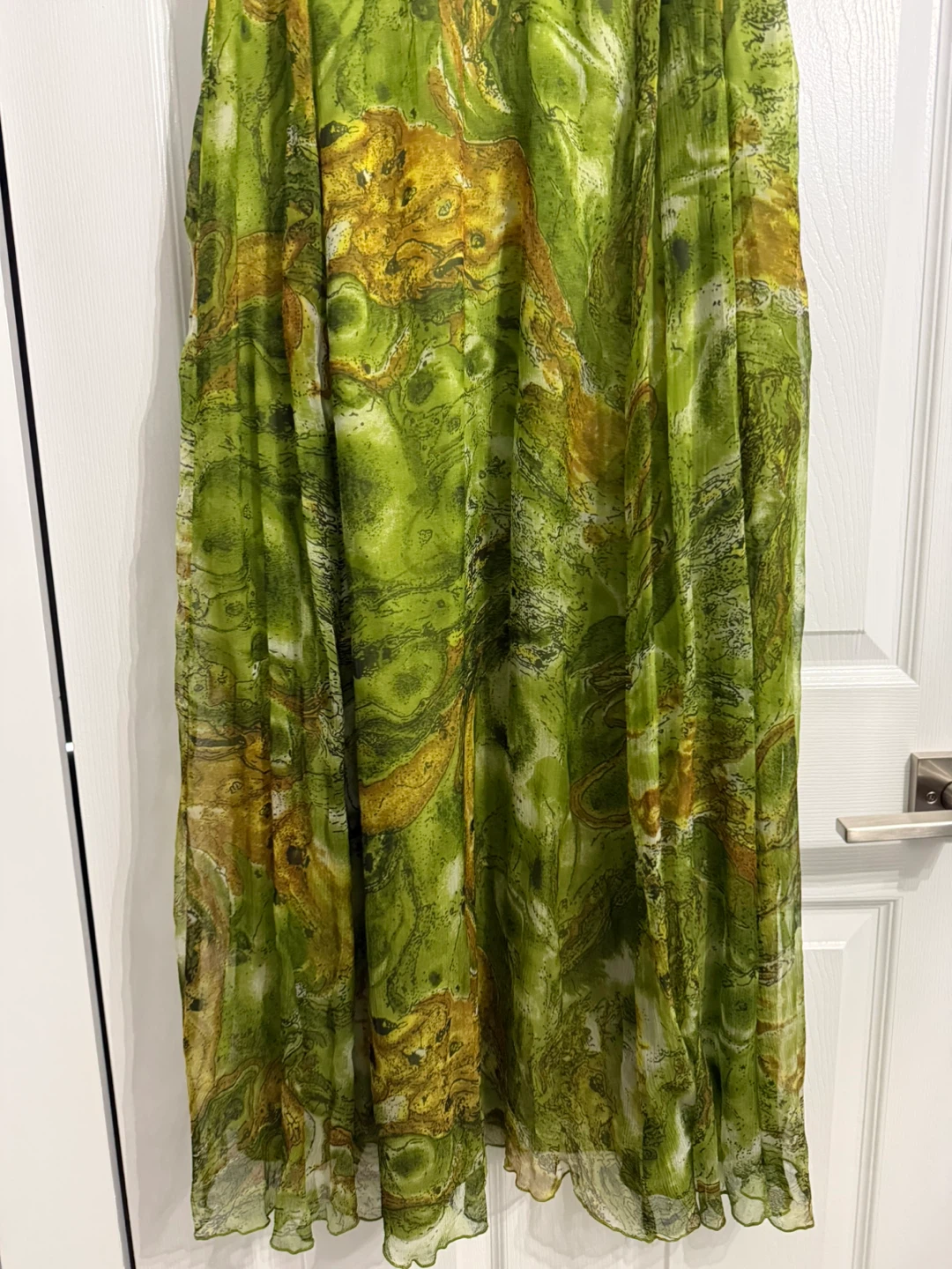 Green Abstract Print Maxi Dress - photo 5