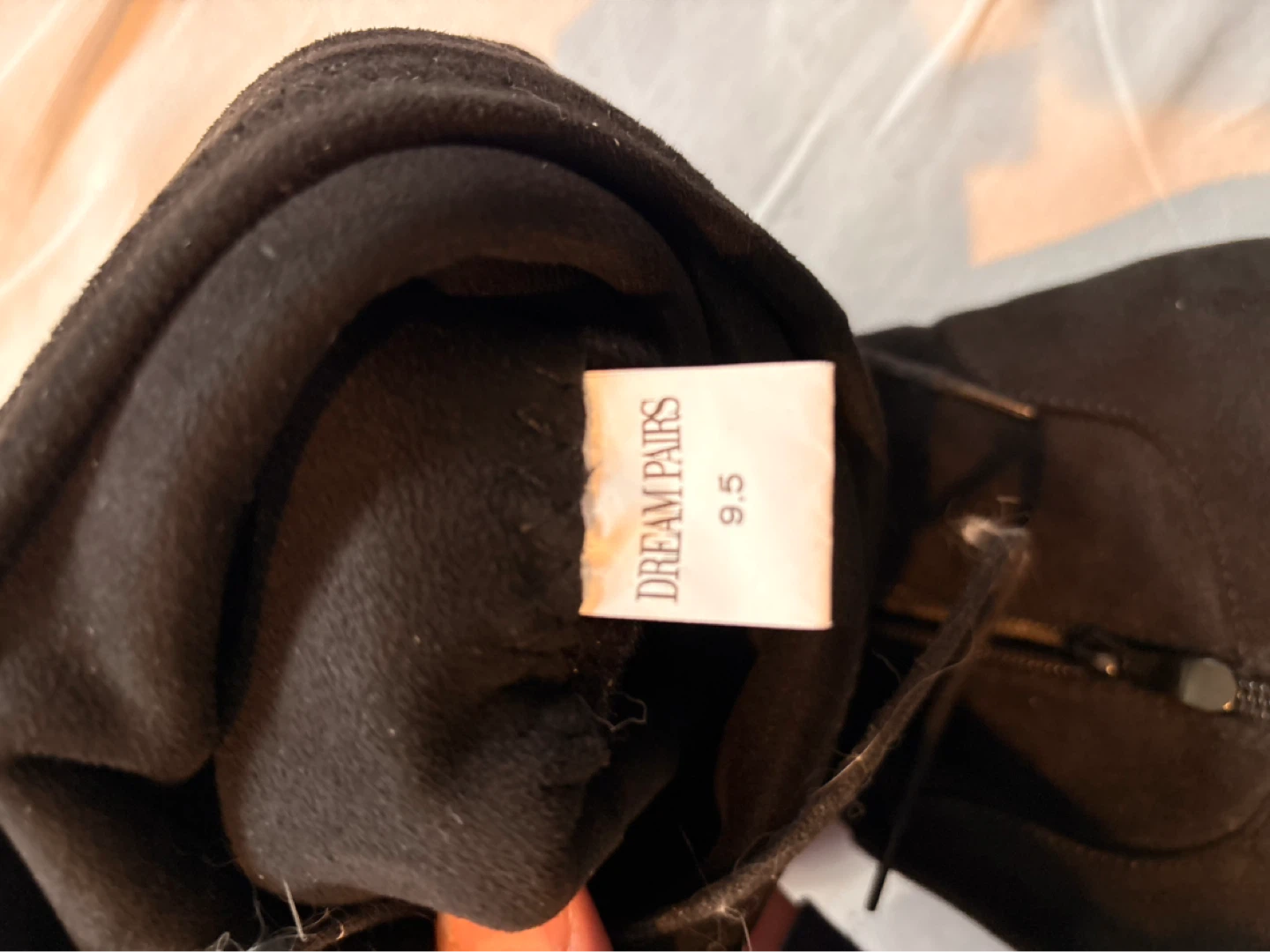 Dream Pairs Black Suede Over-the-Knee Boots - Size 9.5 - photo 3