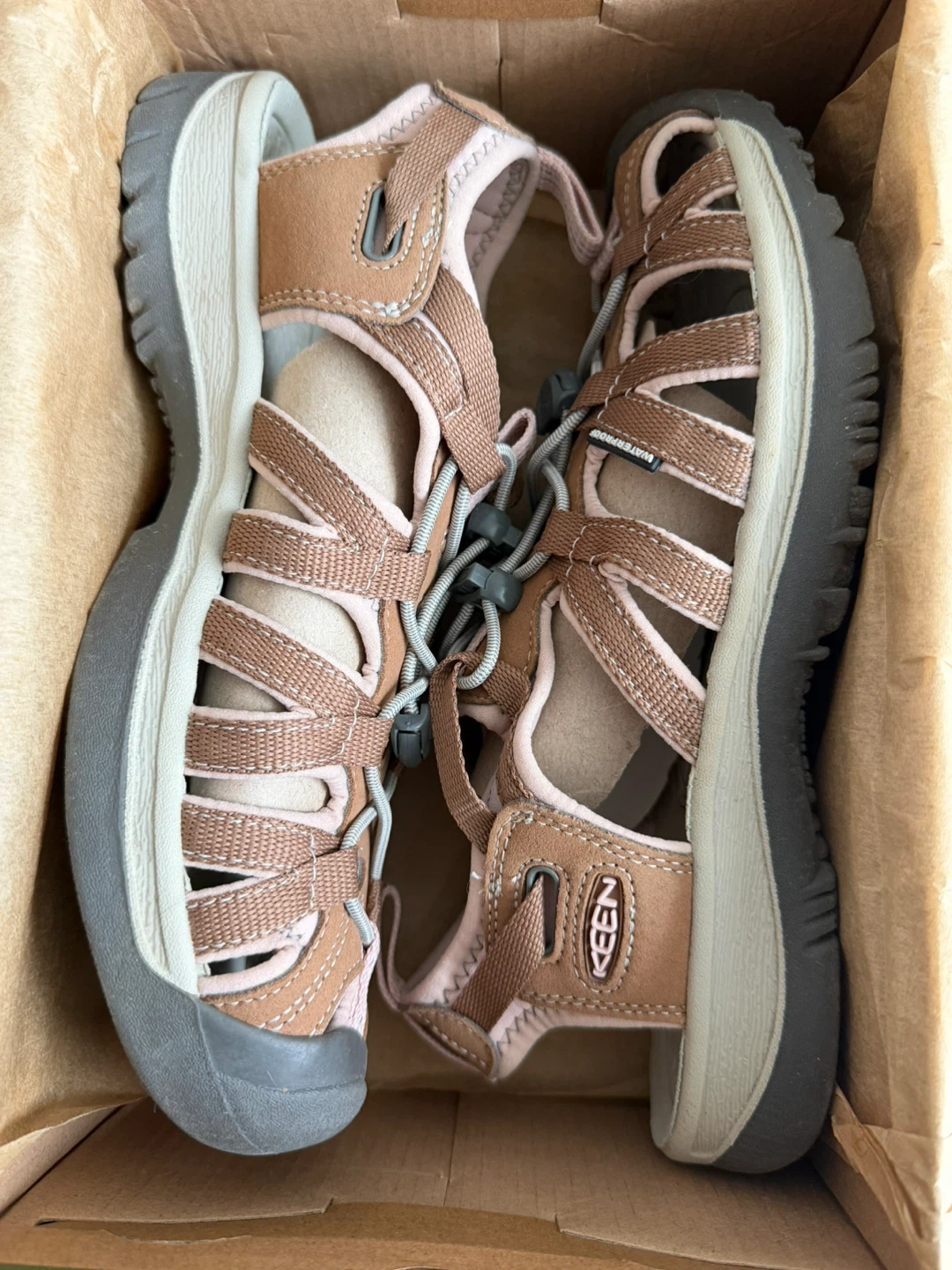 KEEN Whisper Women's Sandals Size 7 - Toasted Coconut/Peach Whip - photo 2