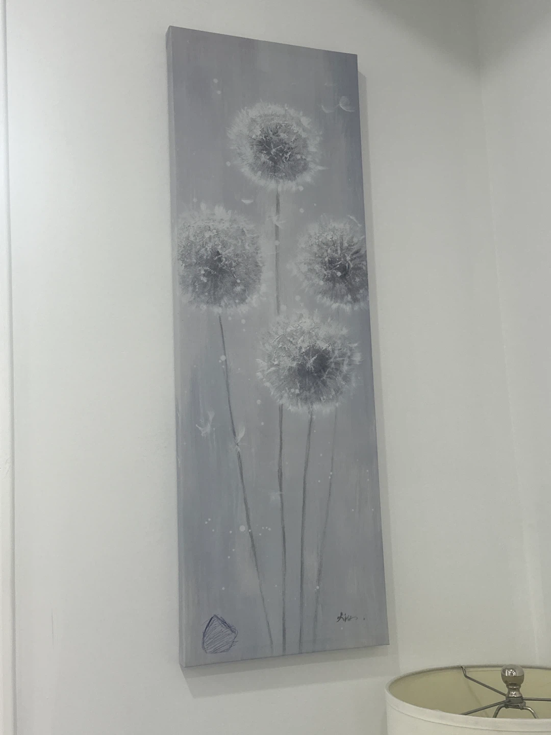 Dandelion Artwork - Grey Tones - photo 2