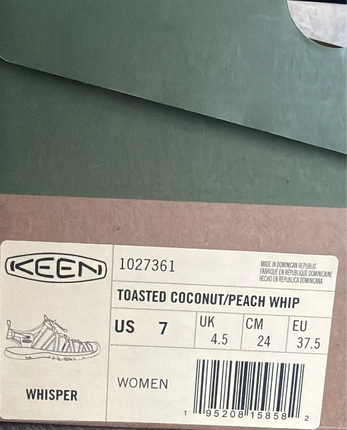 KEEN Whisper Women's Sandals Size 7 - Toasted Coconut/Peach Whip - photo 4