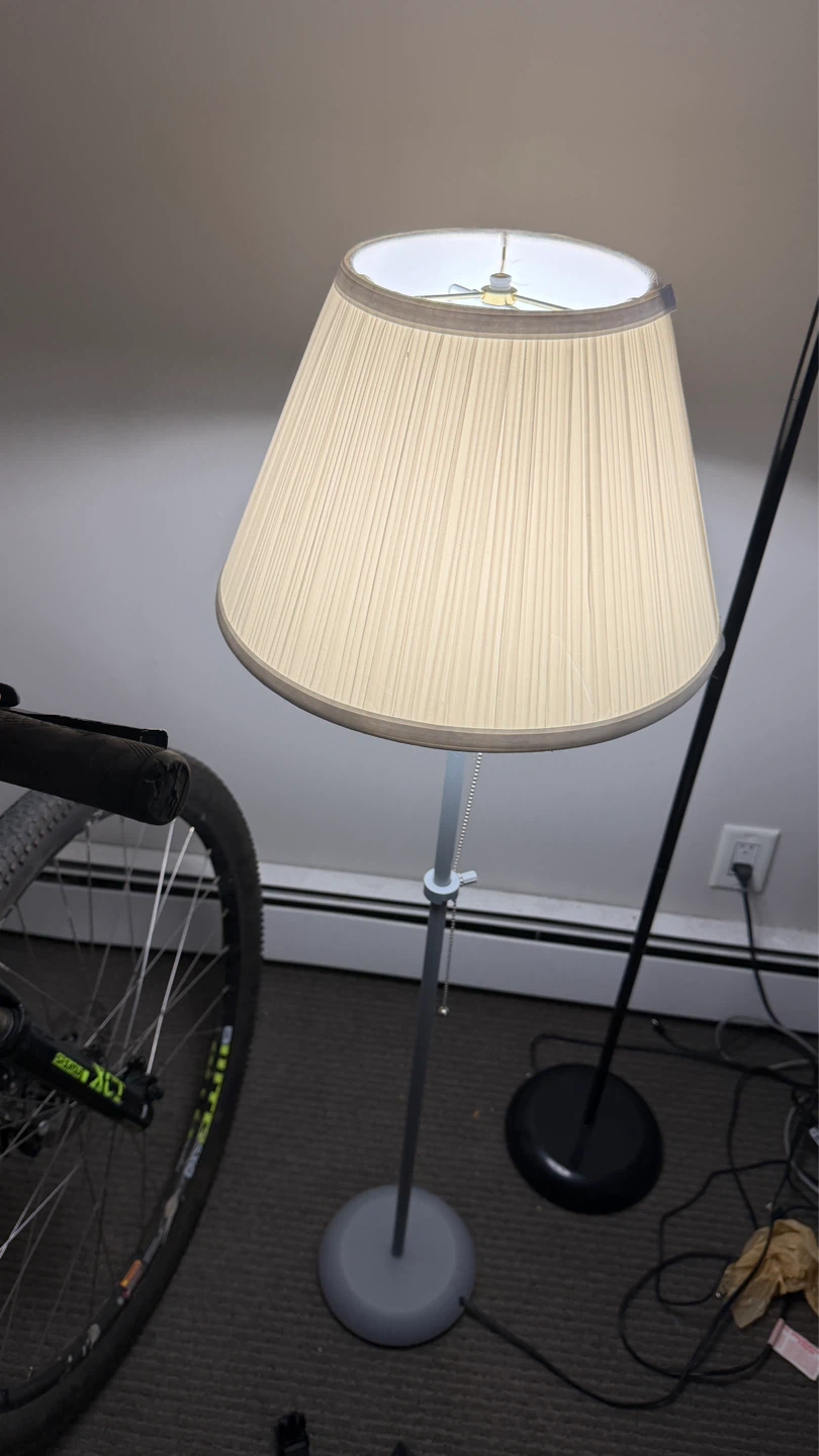 Adjustable Floor Lamp with Pleated Shade - photo 5