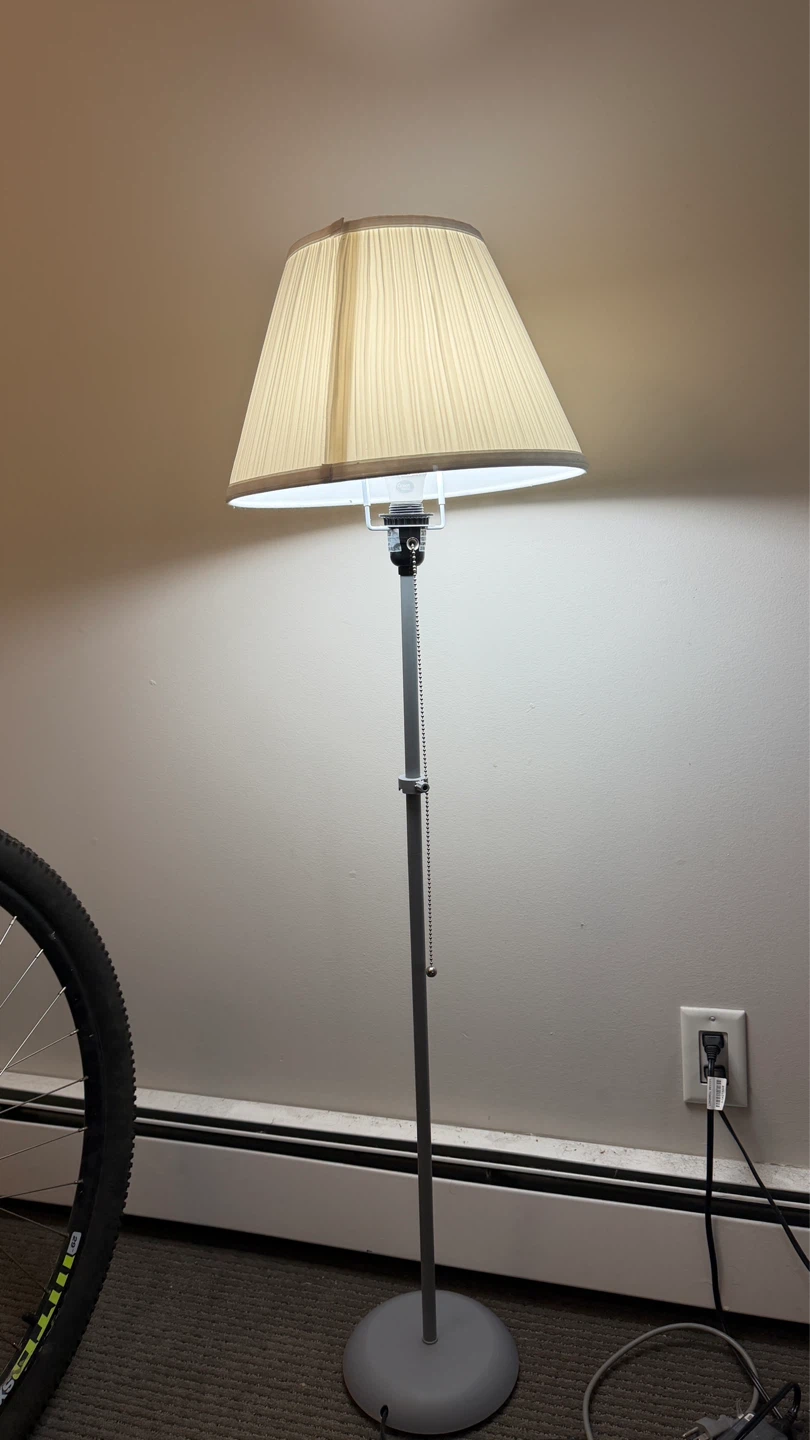 Adjustable Floor Lamp with Pleated Shade - photo 4