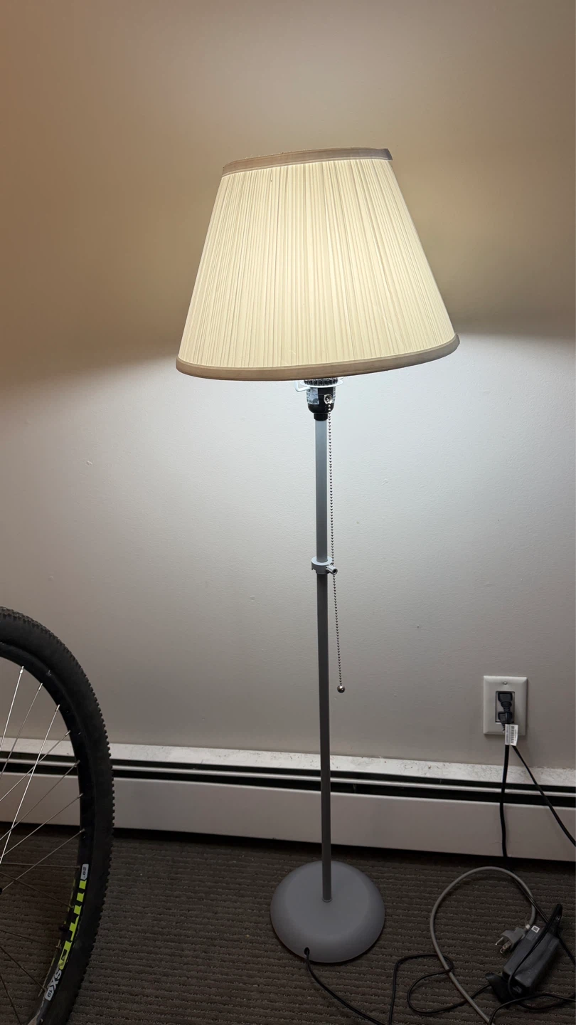 Adjustable Floor Lamp with Pleated Shade - photo 3