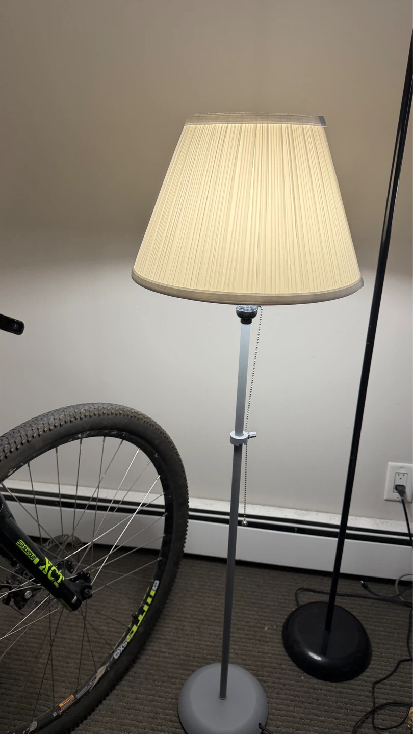 Adjustable Floor Lamp with Pleated Shade - photo 2