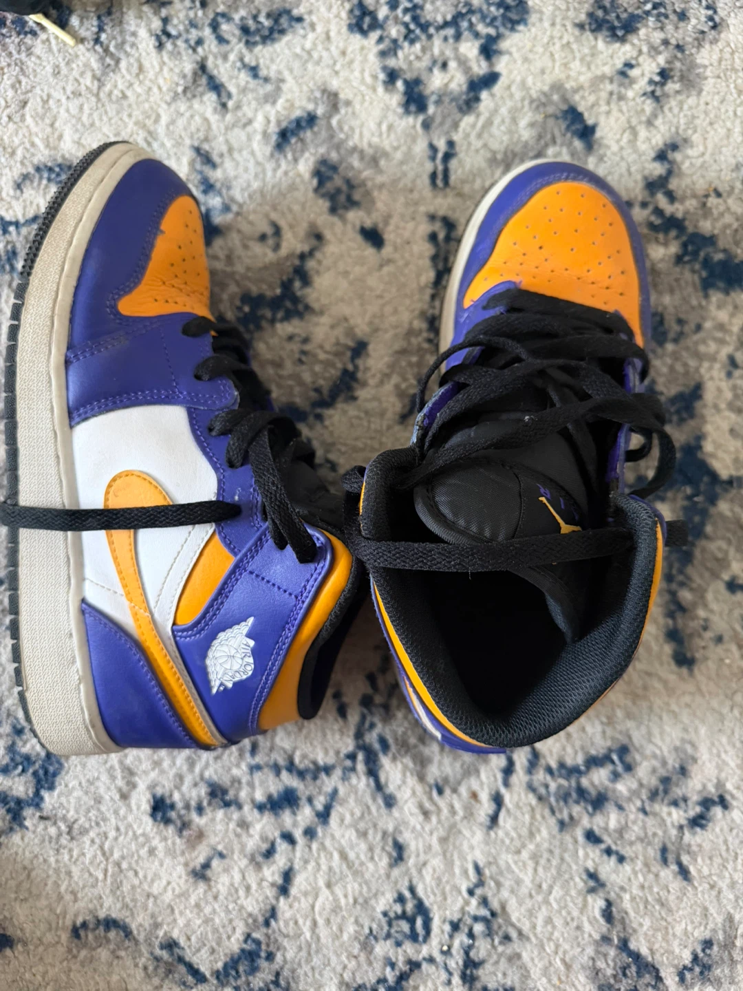 Jordan 1 Mid SE (GS) 'Purple/Orange' - US Youth 5Y