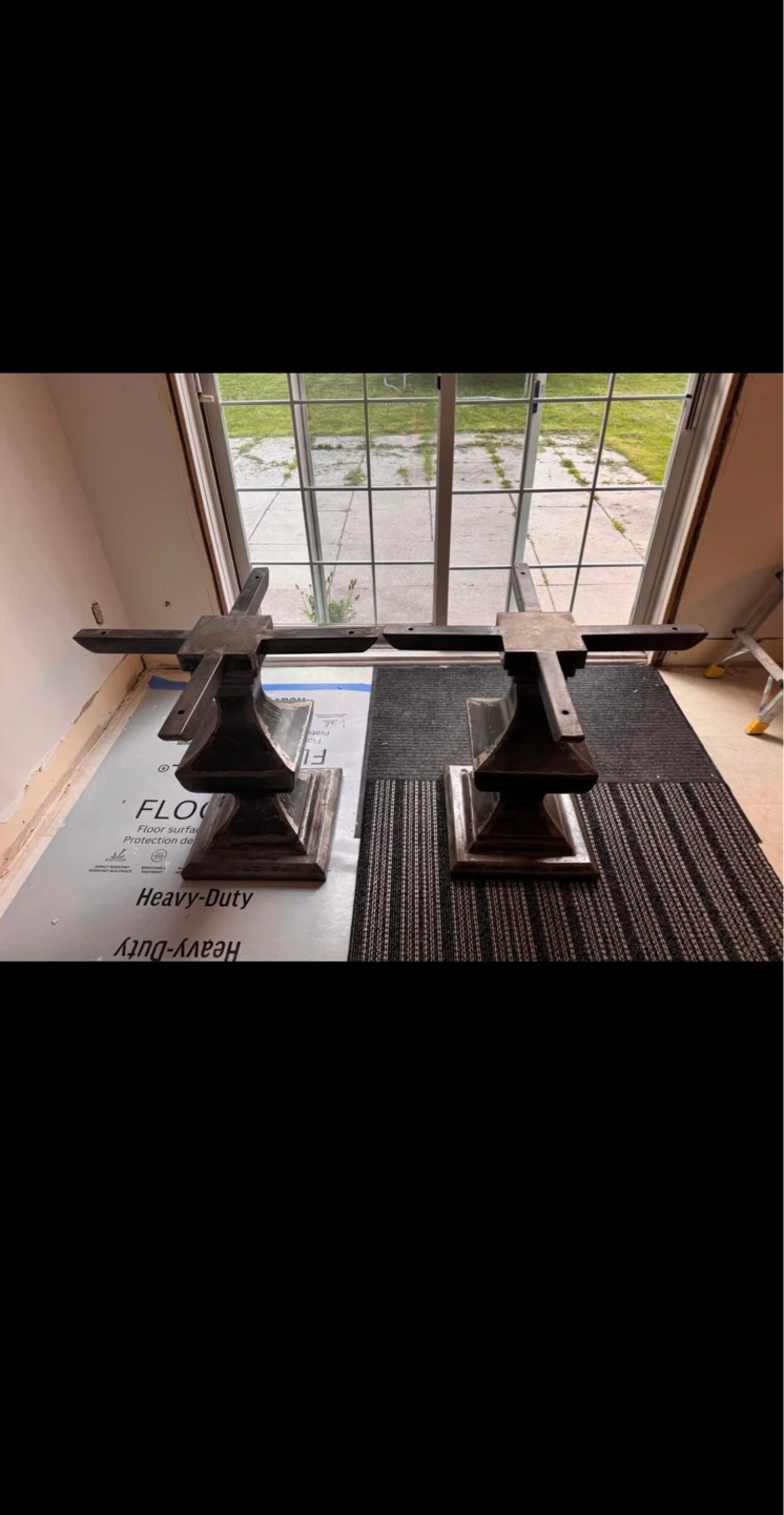 Rustic Farmhouse Dining Table with Pedestal Base - photo 4