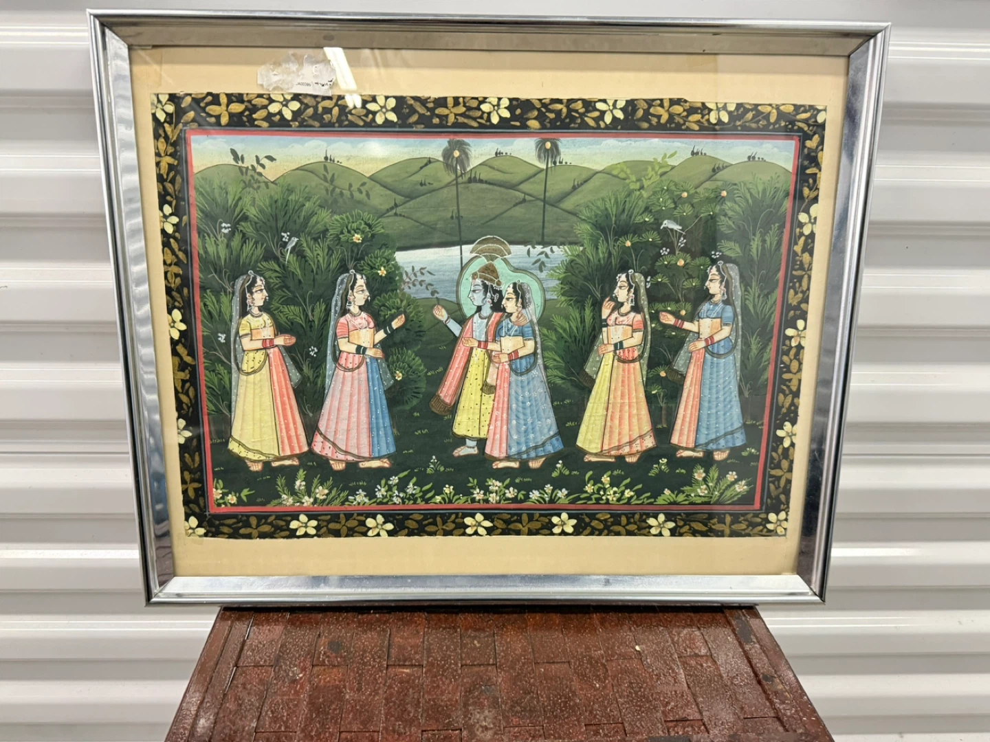 Vintage Indian Miniature Painting on Silk