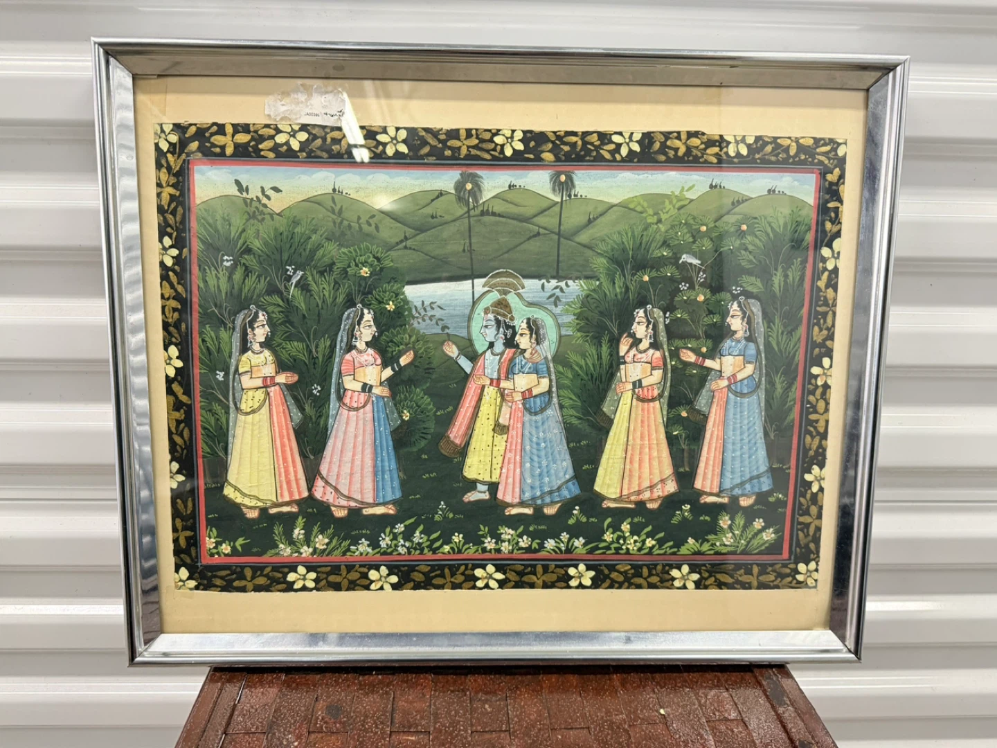 Vintage Indian Miniature Painting on Silk - photo 2